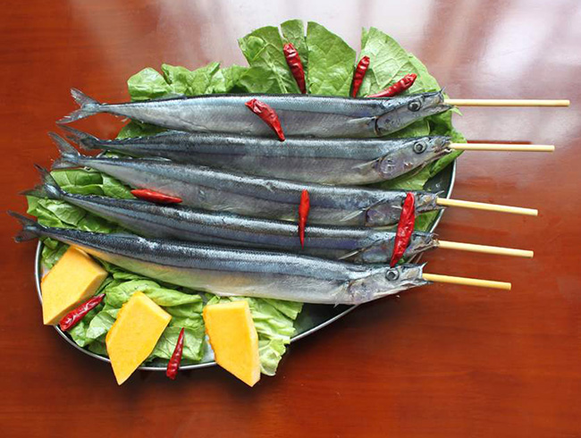 Saury Skewers