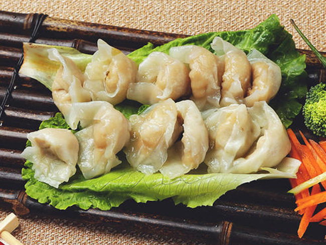 Hand made fish skin dumplings